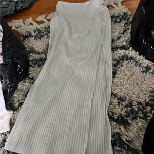 Princess Polly White Ribbed Skirt